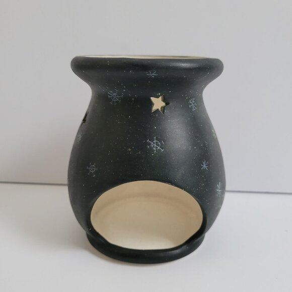 Lang Ceramic Snowman Tealight Candle Holder With Cutout Stars - Picture 5 of 6